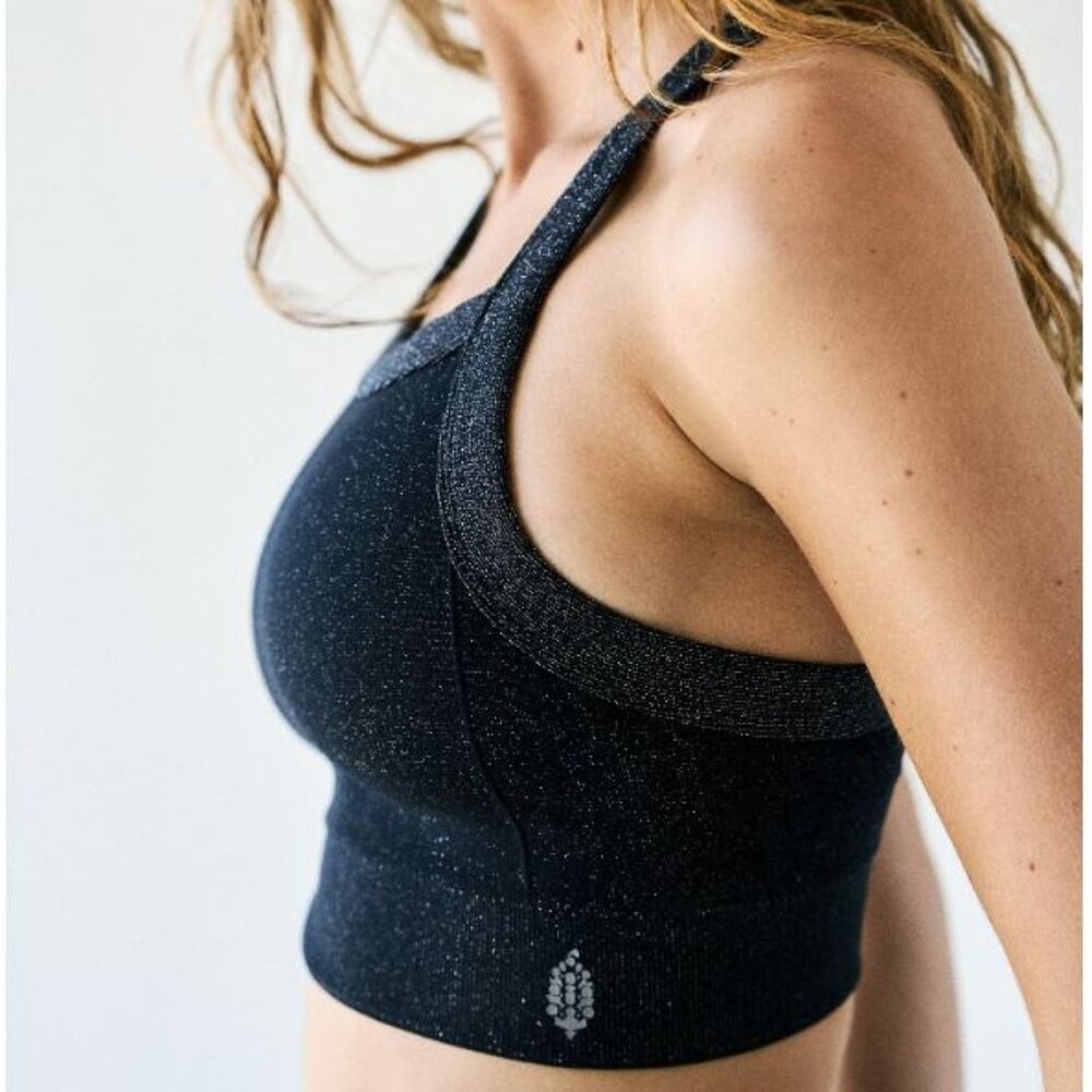 Free People FP Movement Keep It Movin' Lurex Crop Sports Bra, XS / S